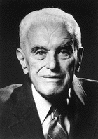 John Harsnyi was born in Budapest in 1920.  He moved to the Unted States in 1956, where he worked at Stanford and Yale universities and later at the University of California.  Harsnyi shared the Nobel Prize in Economics 1994 for his contribution to the analysis of equilibria in the theory of non-co-operative games.  Photo provided by The Nobel Foundation.