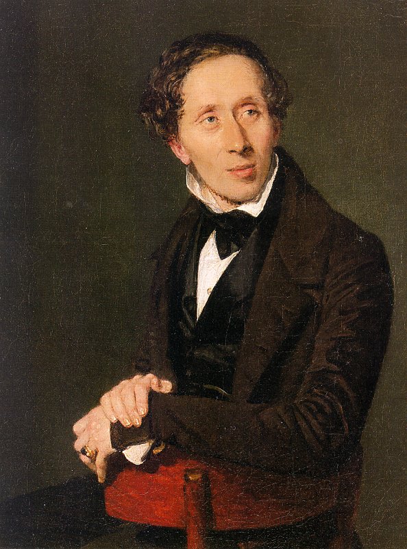 Hans Christian Andersen (1805-1875);  oil painting by Christian Albrecht Jensen, Denmark.