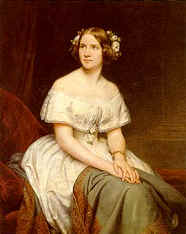Portrait of Jenny Lind, 1846.  Oil painting replica by Eduard Magnus, 1861.  National Portrait Gallery, London.