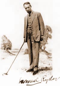 Samuel Ryder, an Englishman from St Albans in Hertfordshire, who made his fortune selling penny seed packets.   The Ryder Cup matches bear his name.